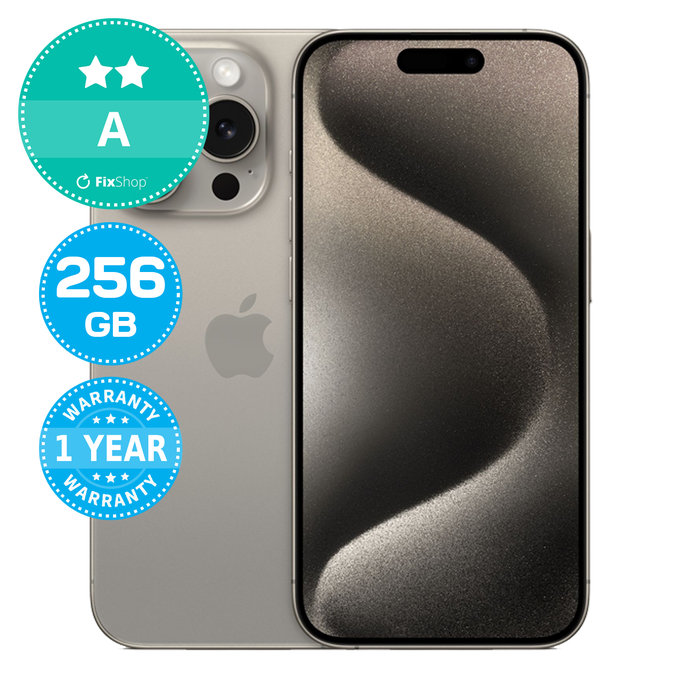 Apple iPhone 15 Pro Natural Titanium 256GB A Reconditionné