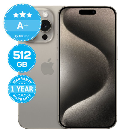 Apple iPhone 15 Pro Natural Titanium 512GB A+ Reconditionné
