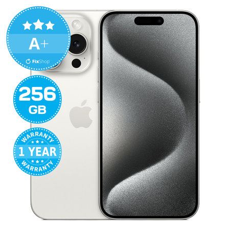 Apple iPhone 15 Pro White Titanium 256GB A+ Reconditionné