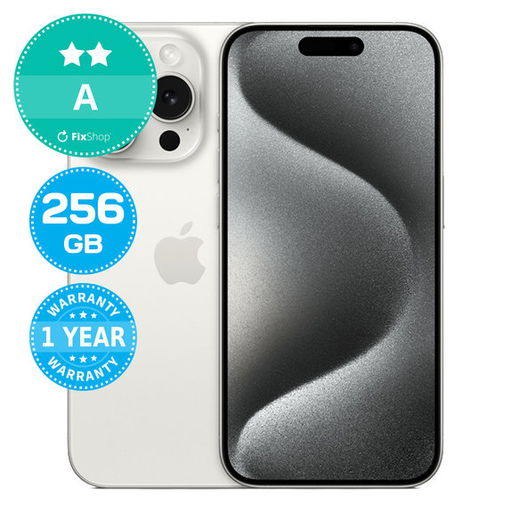 Apple iPhone 15 Pro White Titanium 256GB A Reconditionné