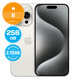 Apple iPhone 15 Pro White Titanium 256GB B Reconditionné