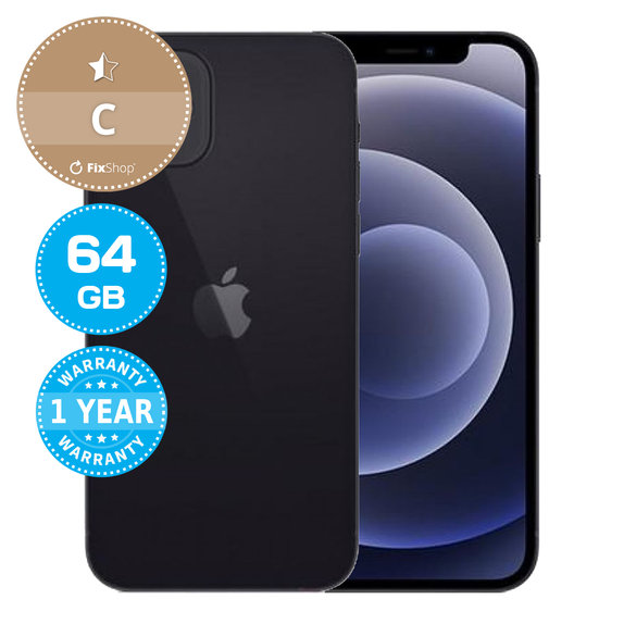 Apple iPhone 12 Black 64GB C Reconditionné