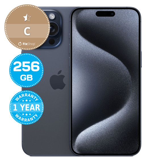 Apple iPhone 15 Pro Max Blue Titanium 256GB C Reconditionné