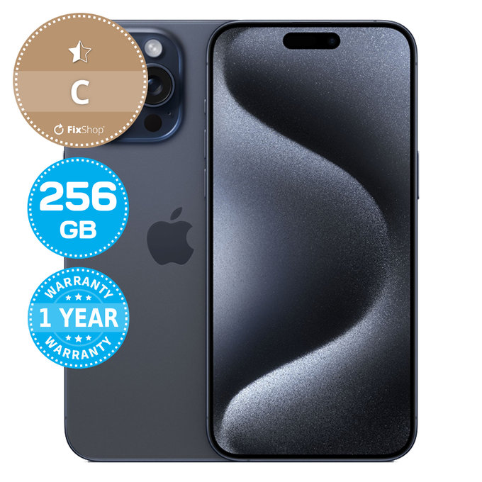 Apple iPhone 15 Pro Max Blue Titanium 256GB C Reconditionné