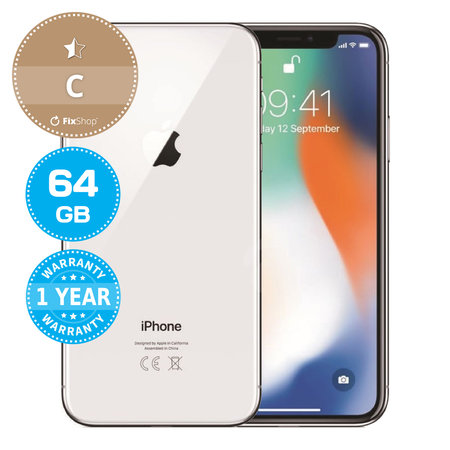 Apple iPhone X Silver 64GB C Reconditionné