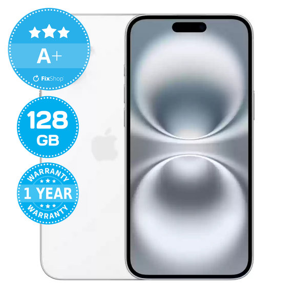 Apple iPhone 16 White 128GB A+ Reconditionné
