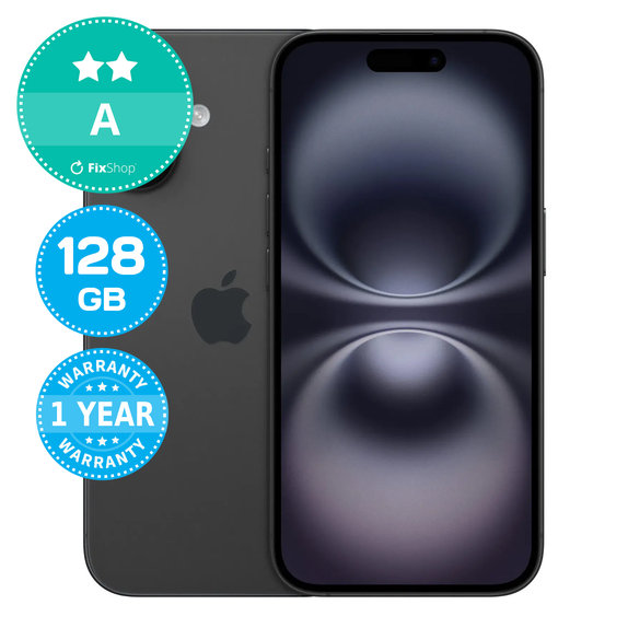 Apple iPhone 16 Black 128GB A Reconditionné