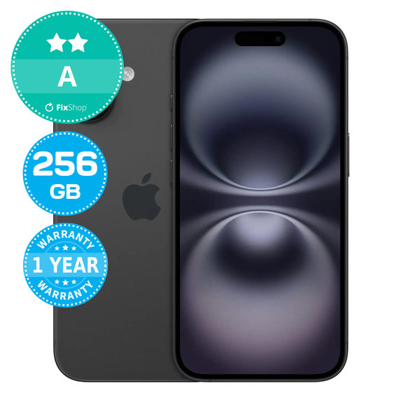 Apple iPhone 16 Black 256GB A Reconditionné
