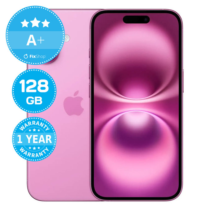 Apple iPhone 16 Pink 128GB A+ Reconditionné