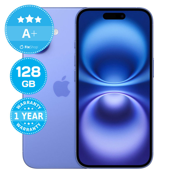 Apple iPhone 16 Ultramarine 128GB A+ Reconditionné