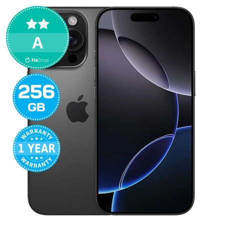 Apple iPhone 16 Pro Black Titanium 256GB A Reconditionné