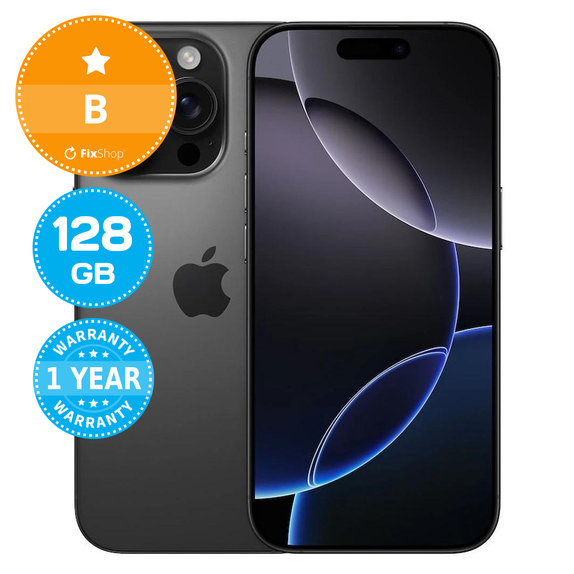 Apple iPhone 16 Pro Black Titanium 128GB B Reconditionné