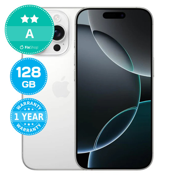Apple iPhone 16 Pro White Titanium 128GB A Reconditionné