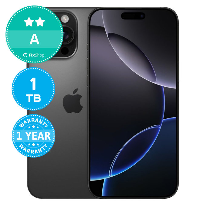 Apple iPhone 16 Pro Max Black Titanium 1TB A Reconditionné