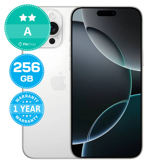 Apple iPhone 16 Pro Max White Titanium 256GB A Reconditionné