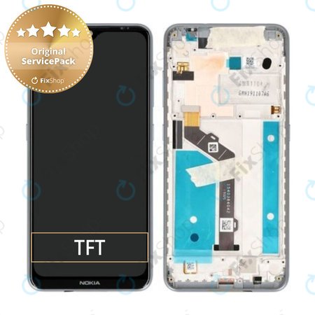Nokia 7.2 - Écran LCD + Écran tactile + Cadre (Ice) - 5079AA000076 Genuine Service Pack