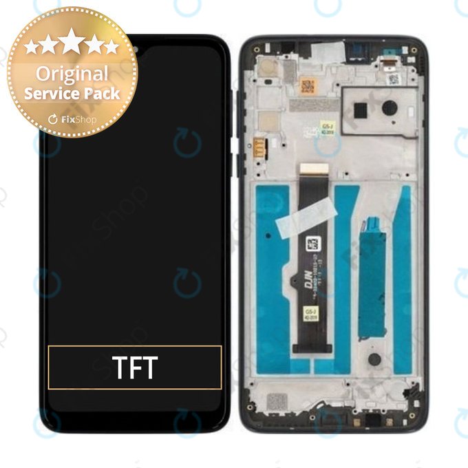 Motorola One Macro - Écran LCD + Écran Tactile + Cadre (Bleu Espace) - 5D68C15386 Genuine Service Pack