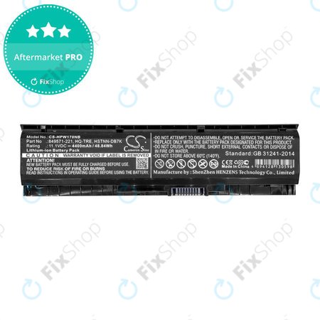 Batterie pour HP 17, Omen 17, Pavilion 17, 4400mAh, Li-Ion, 11.1V, 849571-221, HQ