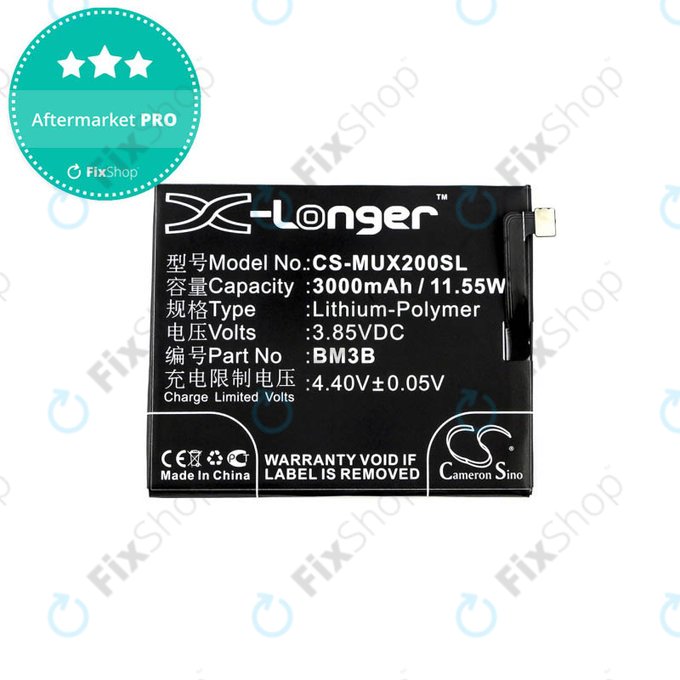 Xiaomi Mi Mix 2, 2S - Batterie BM3B 3000mAh HQ