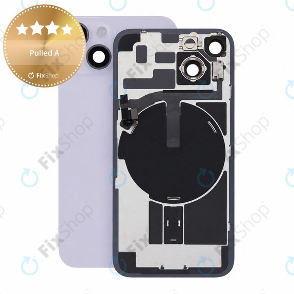 Verre de coque arrière pour iPhone 14, Purple, Pulled A