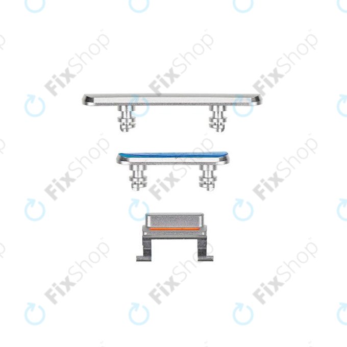 Apple iPhone XR - Ensemble de boutons latéraux - Alimentation + Volume + Muet (Blanc)