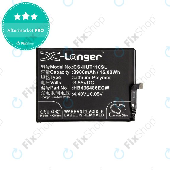 Batterie pour Huawei Mate 10 Lite, Honor View 20, 3900mAh, Li-Pol, 3.85 V, HB436486ECW, HQ
