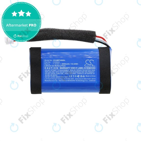 Batterie pour Marshall Emberton, 2600mAh, Li-Ion, 7.4V, C406A2, HQ