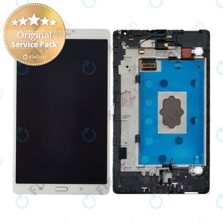 Samsung Galaxy Tab S 8.4 T700 - Écran LCD + Ecran Tactile + Cadre (Blanc Éblouissant) - GH97-16047A Genuine Service Pack
