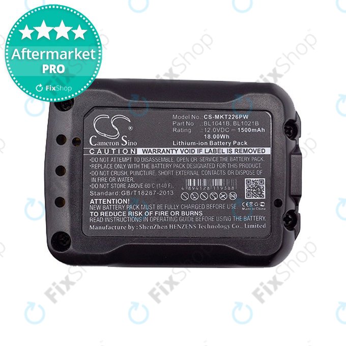 Makita séries CXT, C, D, F, H, J, P, R, S, T - Batterie BL10xx Li-Ion 12V 1500mAh HQ
