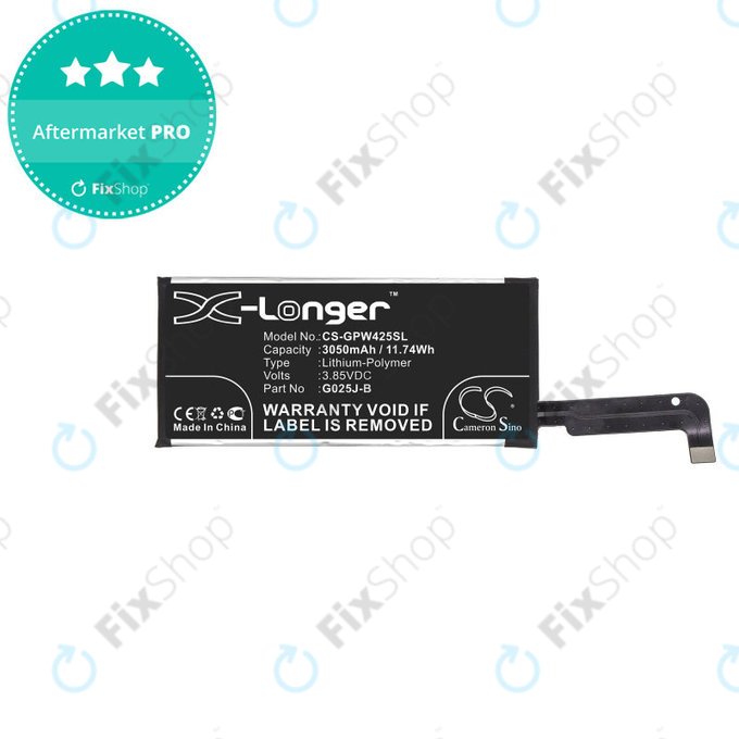 Batterie pour Google Pixel 4a 4G, 3050mAh, Li-Pol, 3.85 V, G025J-B, HQ