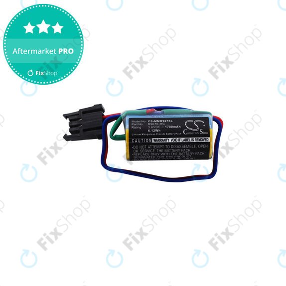 Batterie pour Mitsubishi Robot Control PLC, A RH, MR, 1700mAh, Li-MnO2, 3.6V, B9670-MC, HQ