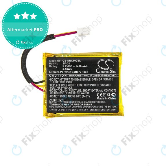 Batterie pour Sony SRS-XB10, SRS-XB12, WH-L600, 1400mAh, Li-Pol, 3.7V, SF-08, HQ