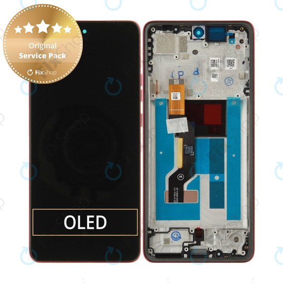 Écran pour Motorola Moto G86 5G, tactile avec cadre, Chrysanthemum, 5D68C30477, Genuine Service Pack