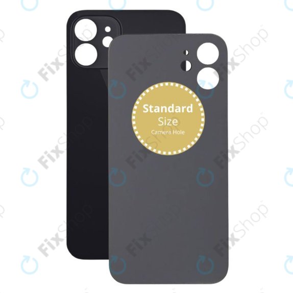 Apple iPhone 12 - Verre du boîtier arrière (Noir)