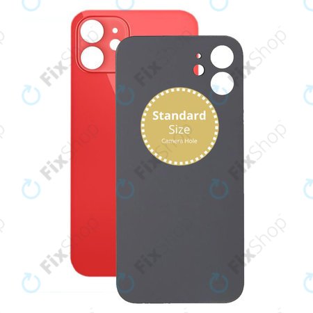 Apple iPhone 12 - Verre du boîtier arrière (Rouge)
