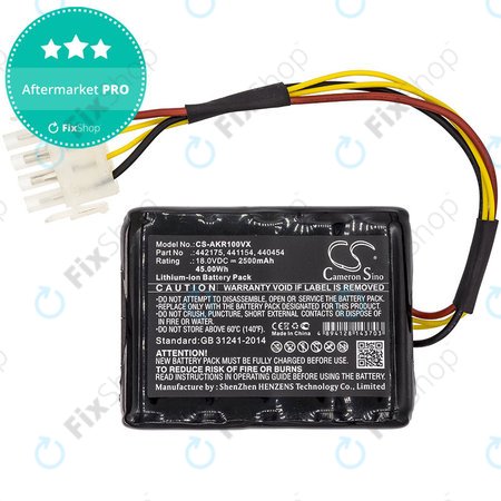 Batterie pour Al-Ko Robolinho 100, Al-Ko Robolinho 110, 2500mAh, Li-Ion, 18V, 440454, HQ