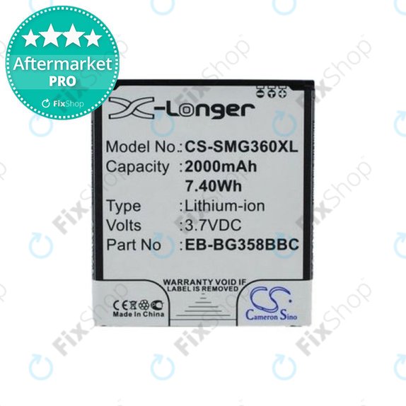 Samsung Galaxy Core Lite - Batterie EB-BG358BBC, EB-BG358BBE 2000mAh HQ