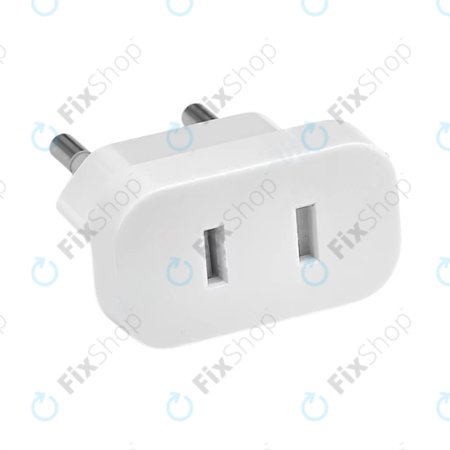 Adaptateur de prise 220V US vers EU (Blanc)
