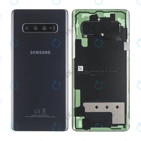 Samsung Galaxy S10 Plus G975F - Cache batterie (Noir prisme) - GH82-18406A Genuine Service Pack