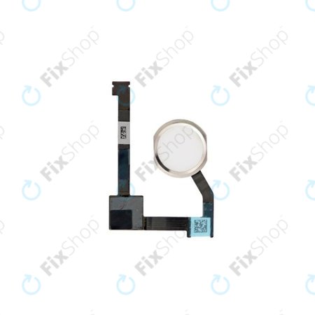 Apple iPad Air 2, Mini 4 - Bouton Home + Câble flexible (Argent)