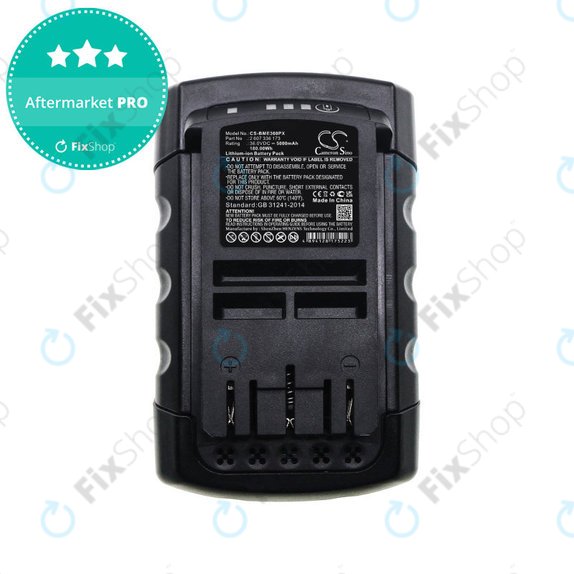Batterie pour Bosch Rotak 32li, 37li, 43li, Easyrotak 36-550, 5000mAh, Li-Ion, 36V, 2 607 336 173, HQ