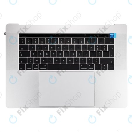 Apple MacBook Pro 15" A1707 (Late 2016 - Mid 2017) - Cadre de clavier supérieur + clavier UK + microphone + trackpad + haut-parleurs (Silver)