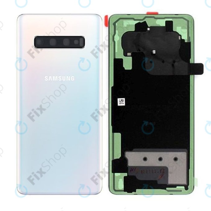 Samsung Galaxy S10 Plus G975F - Cache batterie (Blanc) - GH82-18406F Genuine Service Pack