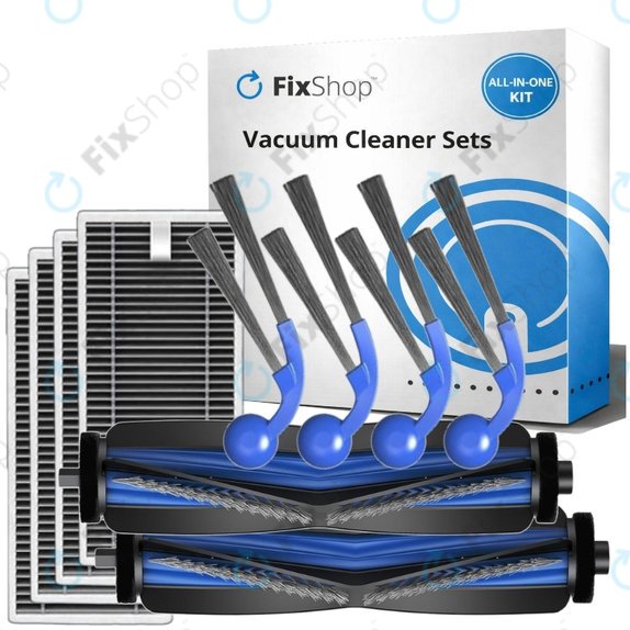 Kit de pièces de rechange pour Ecovacs T80 Omni, T80 (2x Brosse principale, 4x Filtre, 4x Brosse latérale)