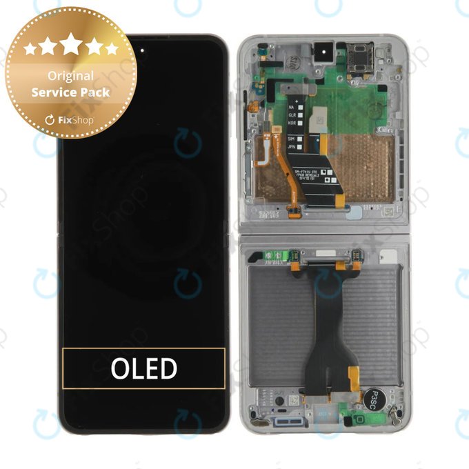 Écran OLED pour Samsung Z Flip 6 F741B, tactile avec cadre, GH82-35014A, Genuine Service Pack