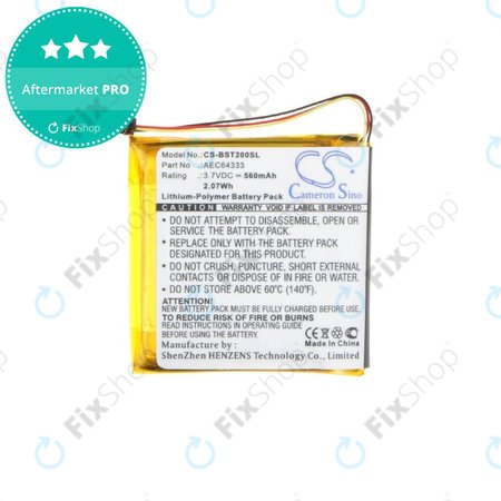 Batterie pour Beats Solo 2, 2.0, 3, 3.0, Pro Wireless, 560mAh, Li-Pol, 3.7V, AEC643333, HQ