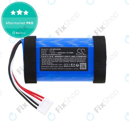 Batterie pour Sony SRS-XB31, 3000mAh, Li-Ion, 7.4V, ST-06, HQ