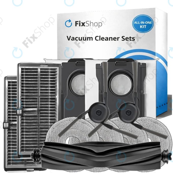 Kit de pièces de rechange pour Mova P50 Ultra (1x Brosse principale, 2x Filtre, 2x Brosse latérale, 4x Chiffon de vadrouille, 2x Sac à poussière)