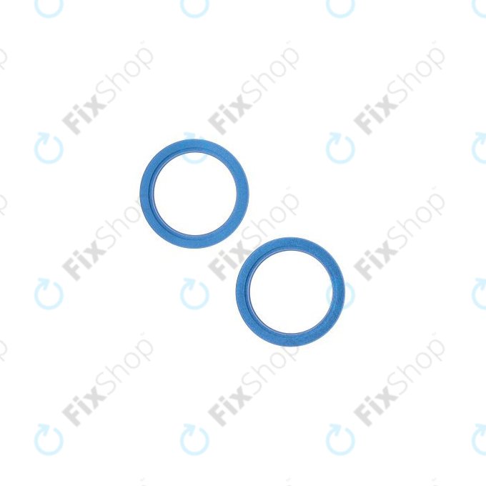 Apple iPhone 13, 13 Mini - Cadre d'objectif de caméra arrière (Bleu) - 2pcs