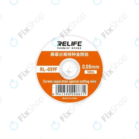 Relife RL-059F - Fil pour séparer les écrans LCD (0.08mm x 100M)